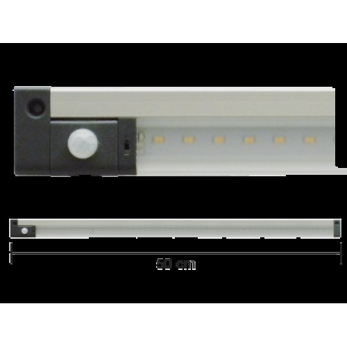 BARRA LED 5W 4000K 50CM CON SENSORE PIR 12V