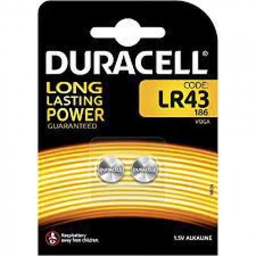 PILA DURACELL ALKALINA LR43/SR43/386/186 2PCS