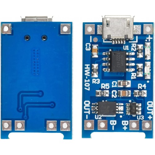 SCHEDA DI RICARICA USB PER 18650 CON PROTEZIONE