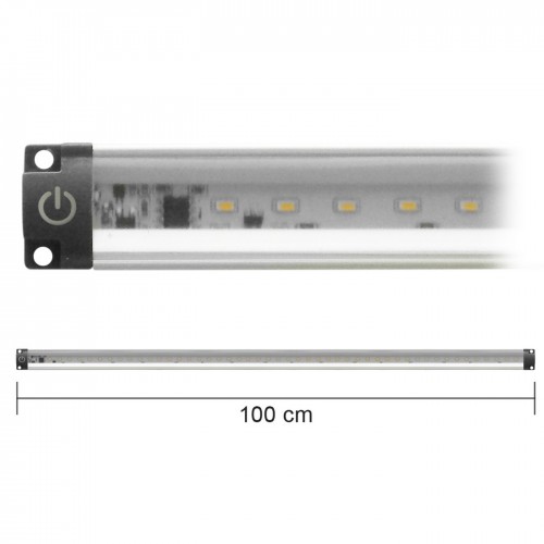 BARRA LED 10W 3000K 100CM PIATTA CON INTERRUTTORE